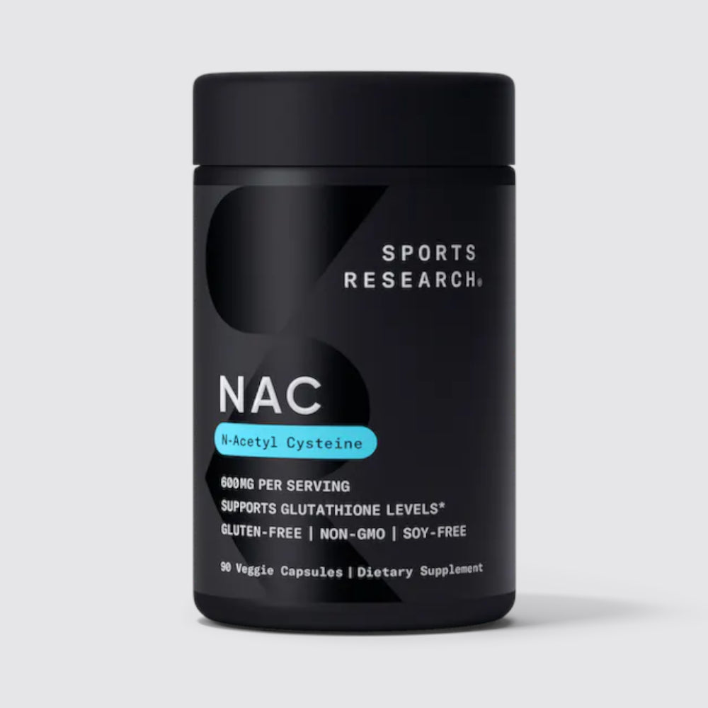 Sports Research Vegan NAC (N-Acetyl Cysteine) 600mg - 90 Veggie Capsules