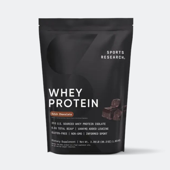 Sports Research Whey Protein Isolate Powder for Lean Muscle Building & Workout Recovery