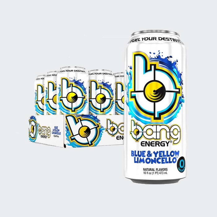 Bang Energy Drink - Pack of 12, 16 Fl oz, Contain Amino Acids, Creatine, Sugar Free, Carb Free