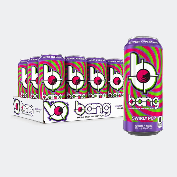 Bang Energy Drink - Pack of 12, 16 Fl oz, Contain Amino Acids, Creatine, Sugar Free, Carb Free