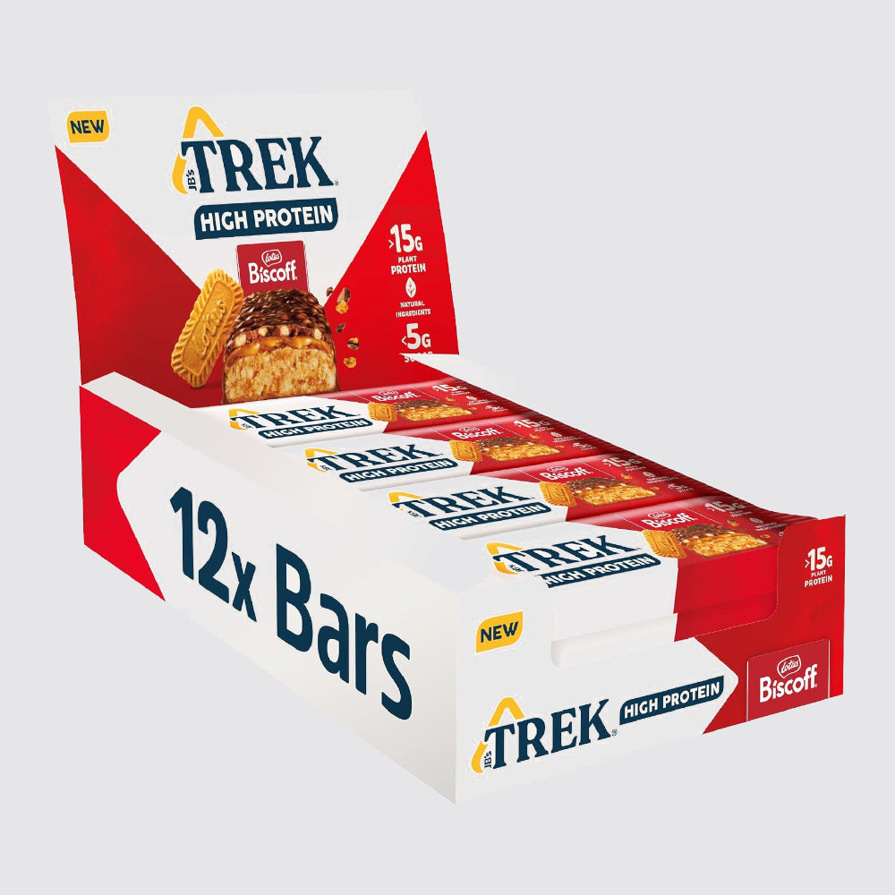 JB's TREK High Protein Biscoff Bar 55g - Pack of 12