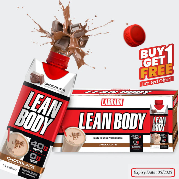 Labrada Lean Body Ready-to-Drink Protein Shake - 500ml , No Sugar, Gluten Free