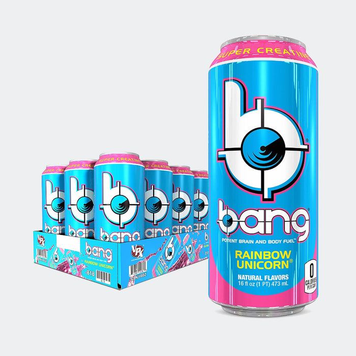 Bang Energy Drink - Pack of 12, 16 Fl oz, Contain Amino Acids, Creatine, Sugar Free, Carb Free