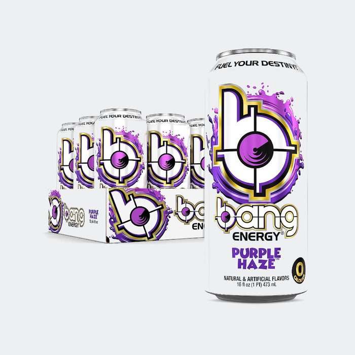 Bang Energy Drink - Pack of 12, 16 Fl oz, Contain Amino Acids, Creatine, Sugar Free, Carb Free