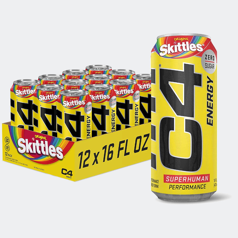 Cellucor C4 Carbonated Zero Sugar Pre Workout Energy Drink 16 Fl oz - Pack of 12