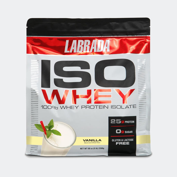 Labrada ISO Whey 100% Whey Protein Isolate 5lb, 25g Protein Post Workout