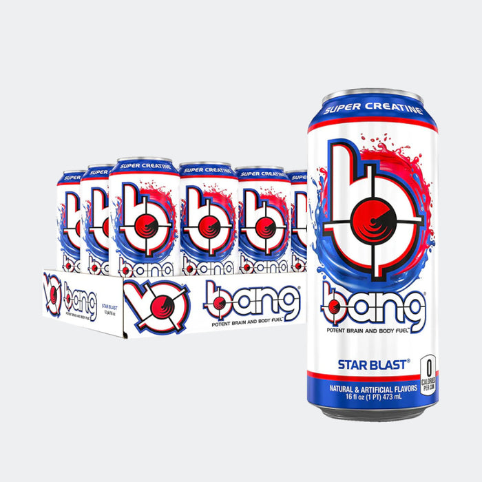 Bang Energy Drink - Pack of 12, 16 Fl oz, Contain Amino Acids, Creatine, Sugar Free, Carb Free