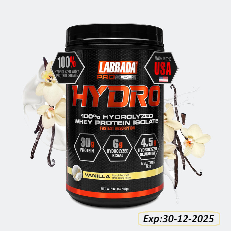 Labrada PRO SERIES HYDRO 100% Hydrolyzed Whey Protein Isolate, 1.7lb