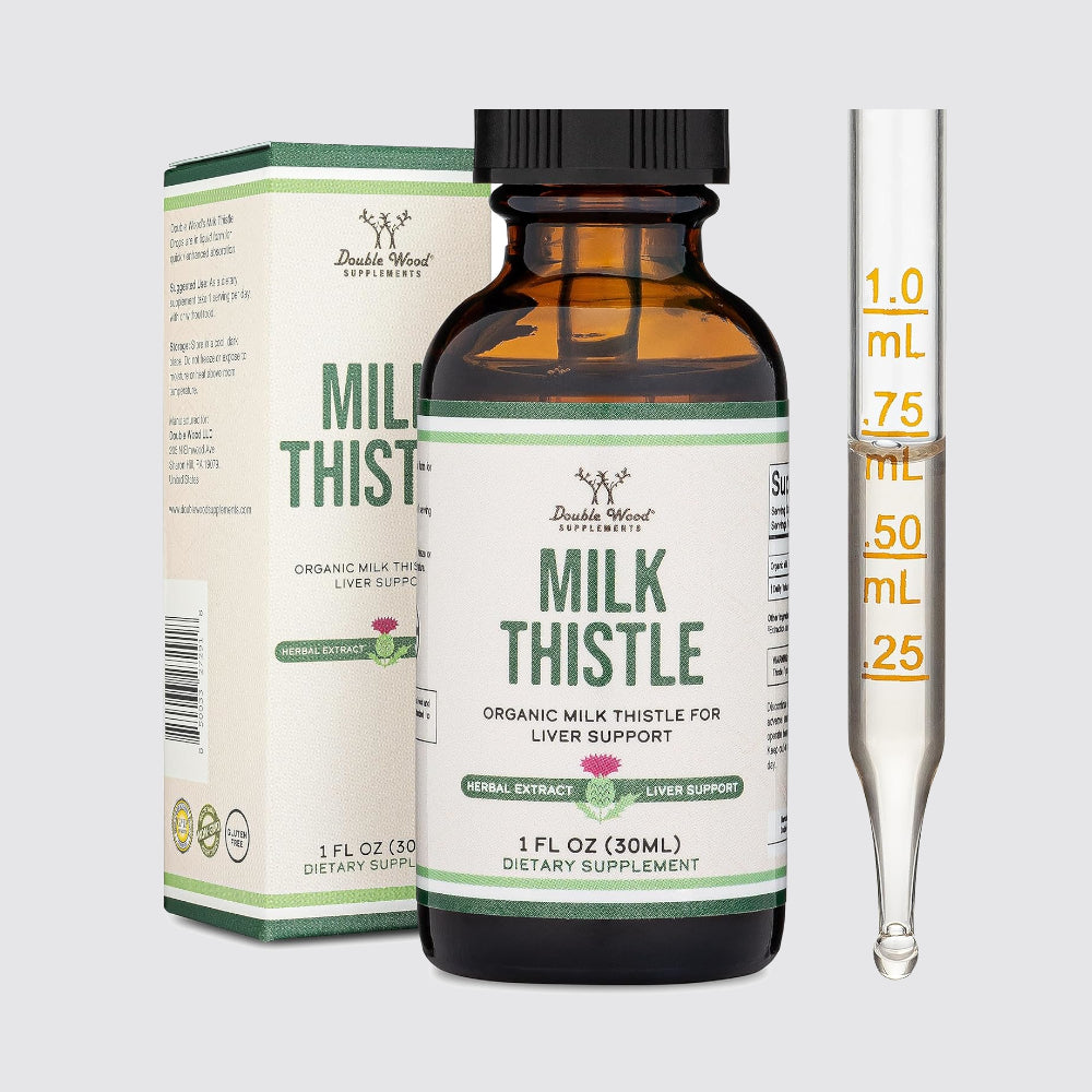 Double Wood Supplements Milk Thistle Drops 30ml - Liver Detox