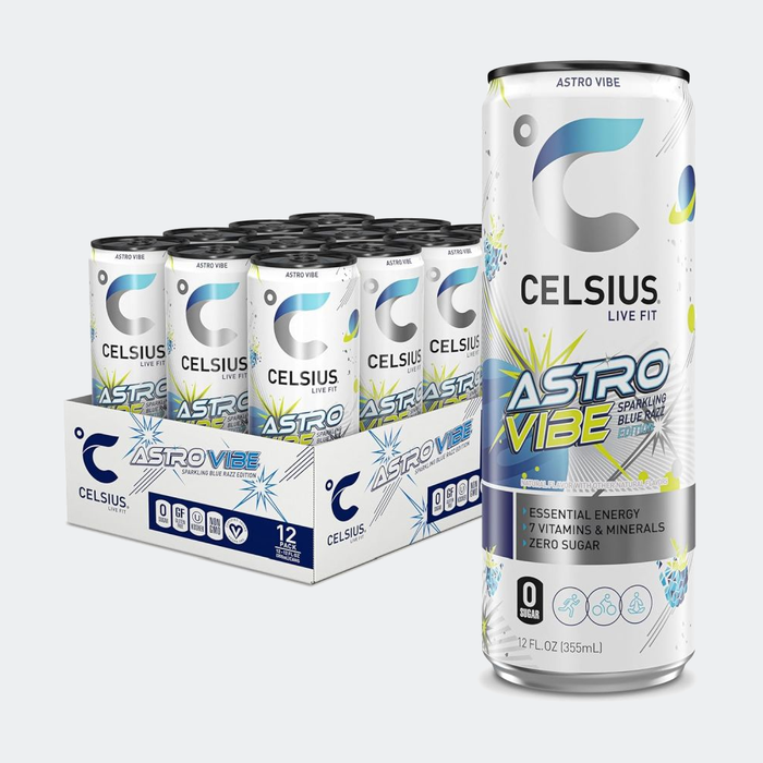 CELSIUS Fitness Drink 12oz Slim Can 12 Pack, Zero Sugar for Men & Women