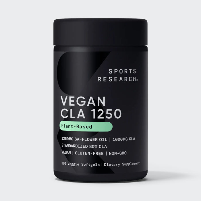 Sports Research Plant-Based CLA 1250 80% CLA Non-GMO Softgels for Fat Loss