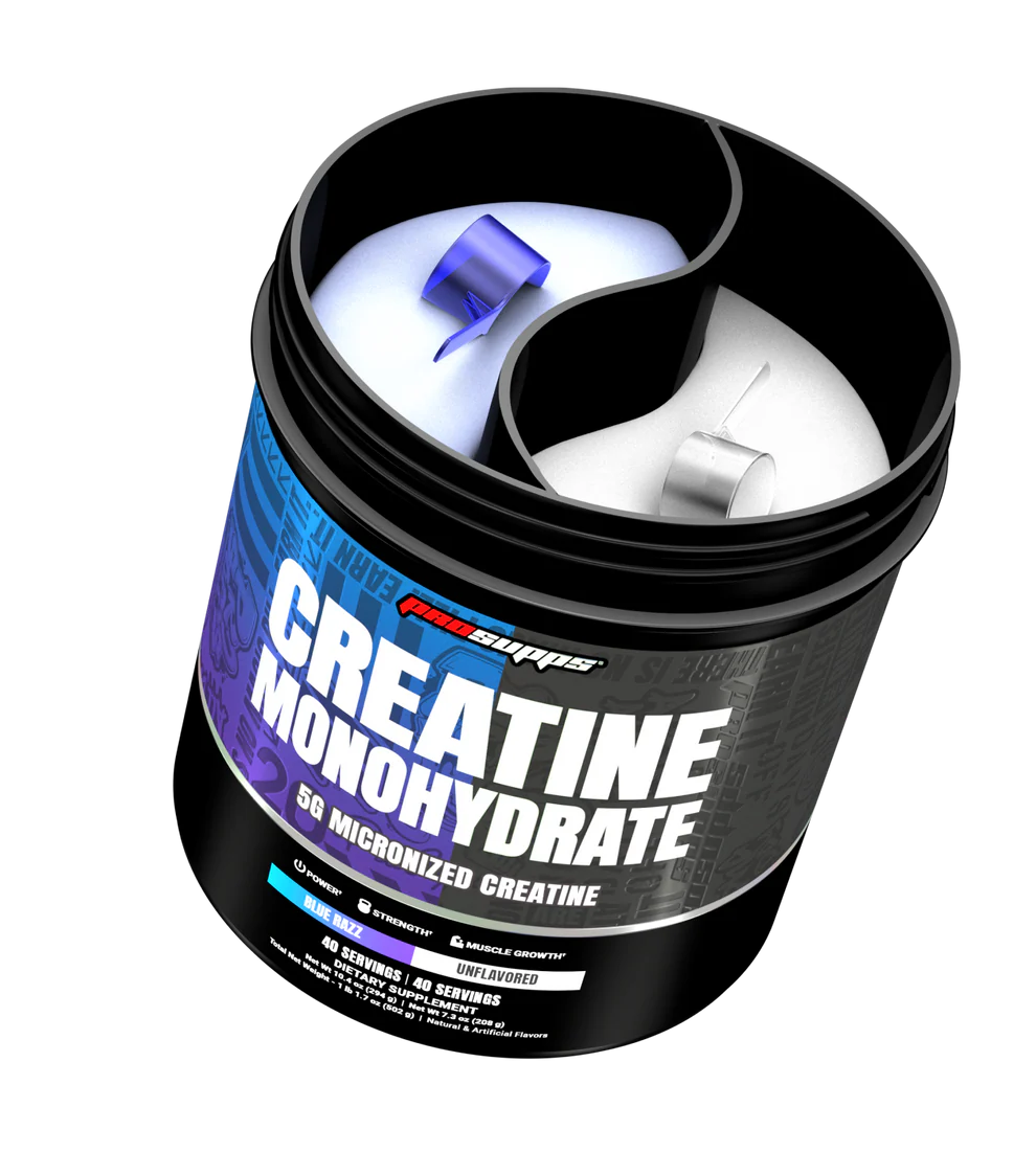 ProSupps Creatine Monohydrate Dual Tub 80 serving - Blue Razz/Unflavoured