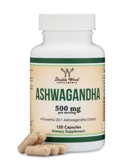 Double Wood Supplements Ashwagandha 500mg - 120 Capsules