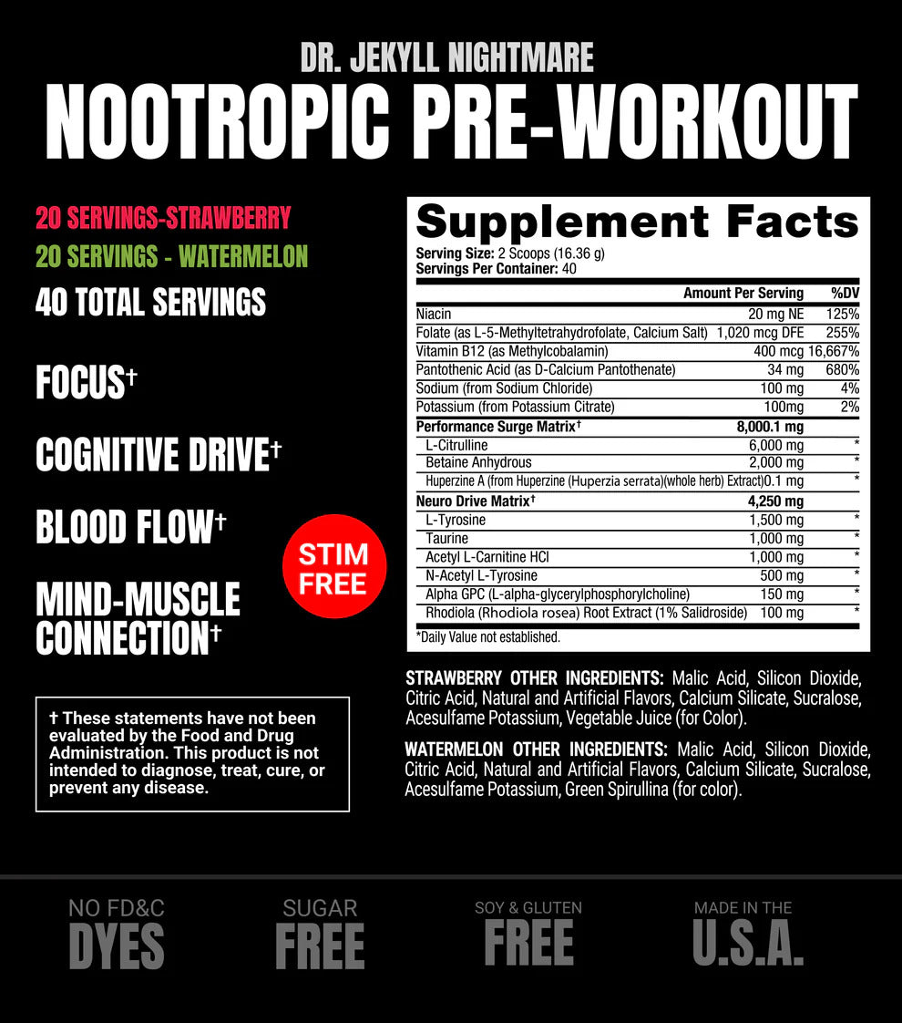 ProSupps Dr. Jekyll Nightmare Dual Tub 40 serving - Strawberry/Watermelon