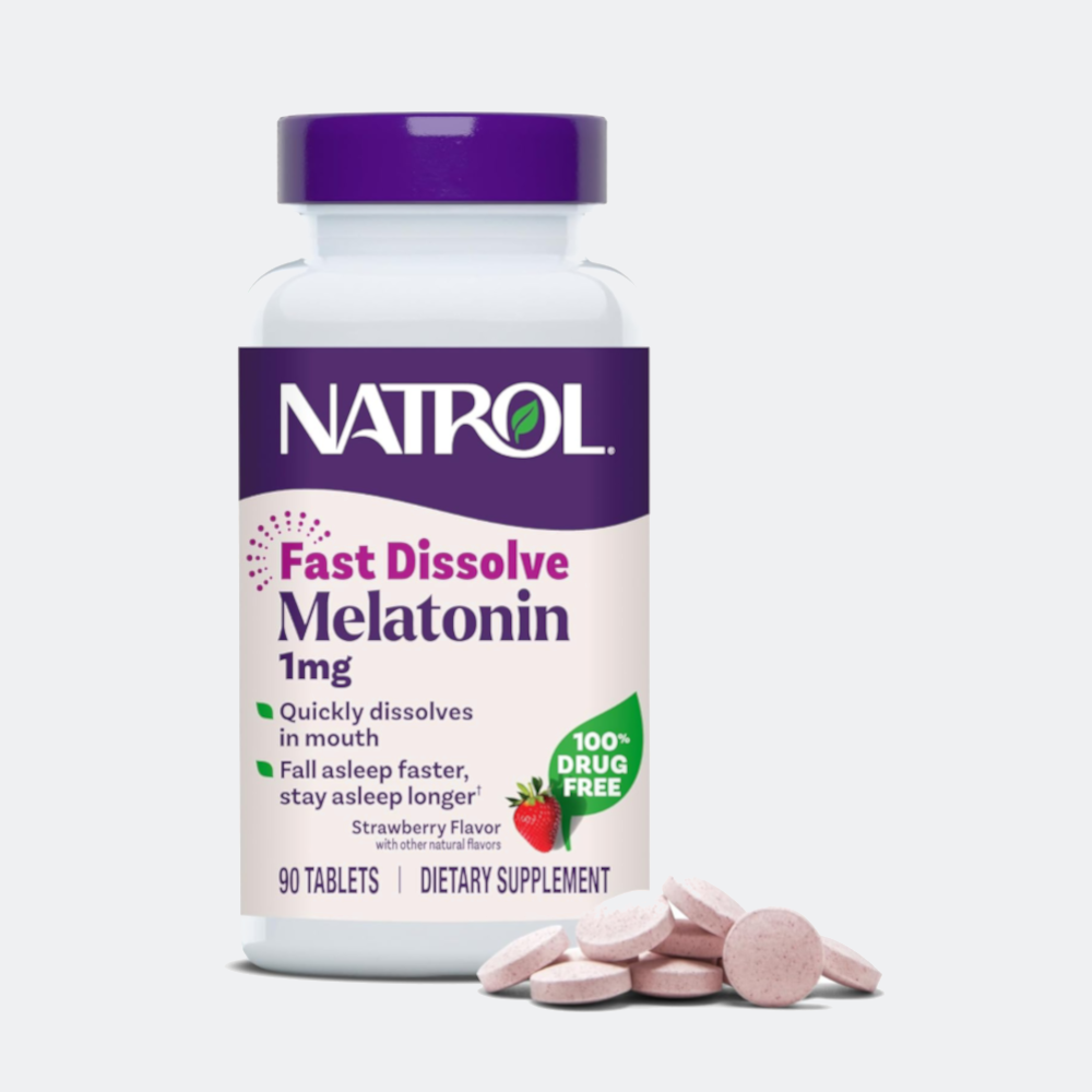 Natrol Fast Dissolve Melatonin 1mg, Strawberry - 90 Tablets