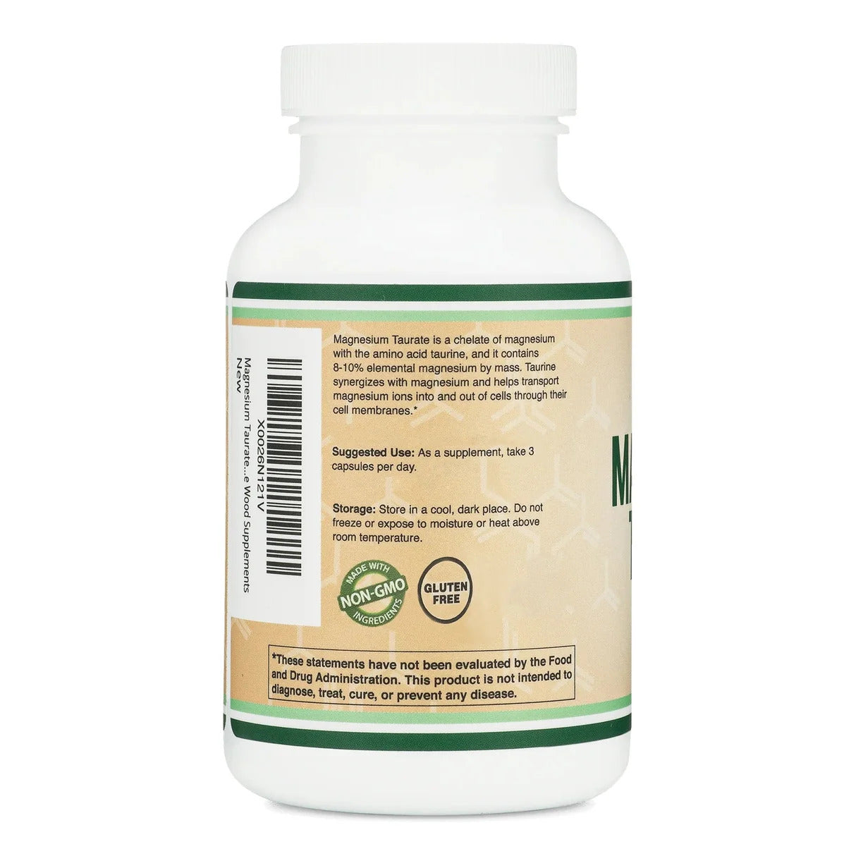 Double Wood Supplements Magnesium Taurate 1500mg - 210 Capsules