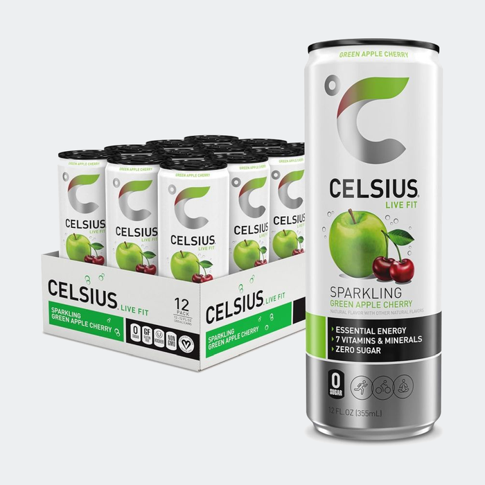 CELSIUS Fitness Drink 12oz Slim Can 12 Pack, Zero Sugar for Men & Women