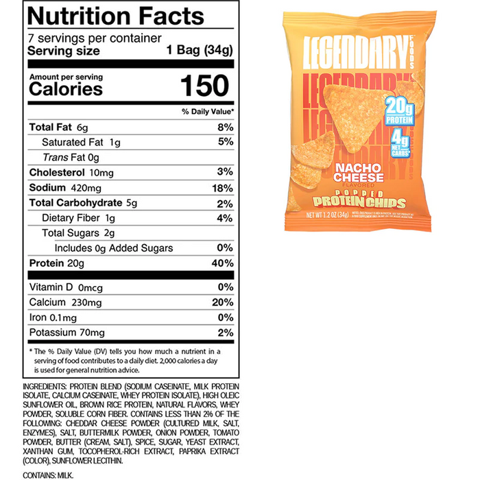 Legendary Foods Protein Chips 20g (Pack of 7)