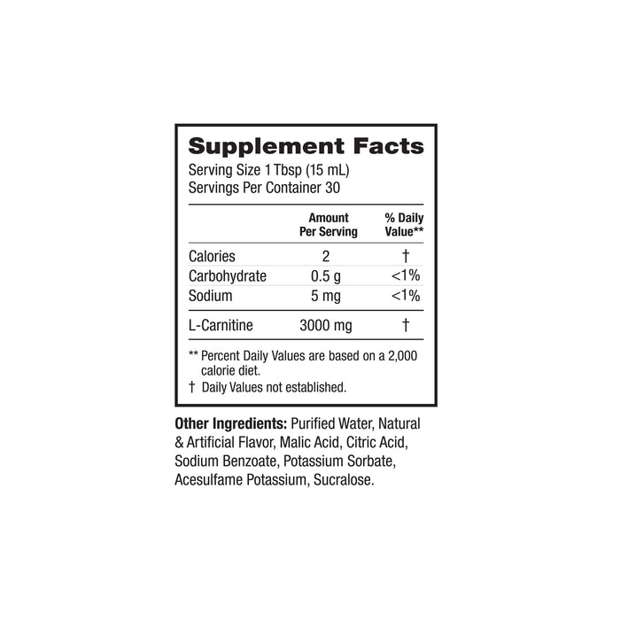 Labrada L-Carnitine 3000 - 450ml, Liquid Amino Acid With 0g Sugar (30 Servings)