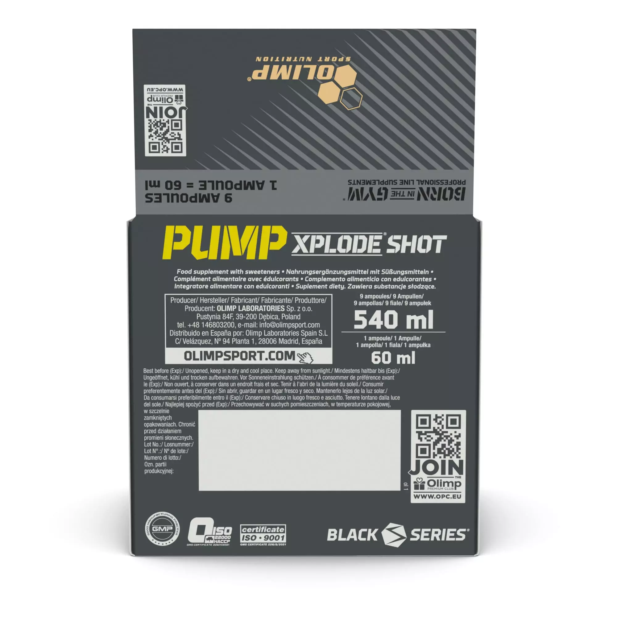 Olimp Pump Xplode Shot (9 x 60ml)