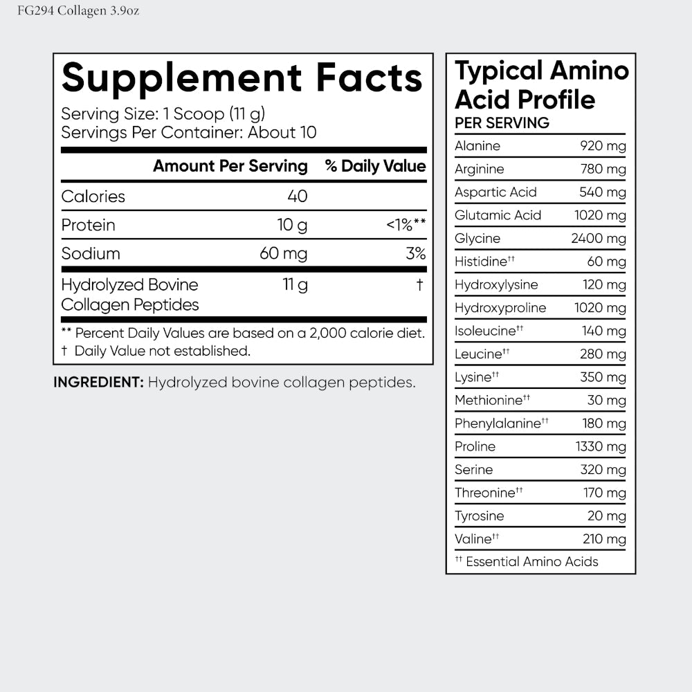 Sports Research Collagen Peptides Powder Pack of 20, Each 11g, Healthy Skin