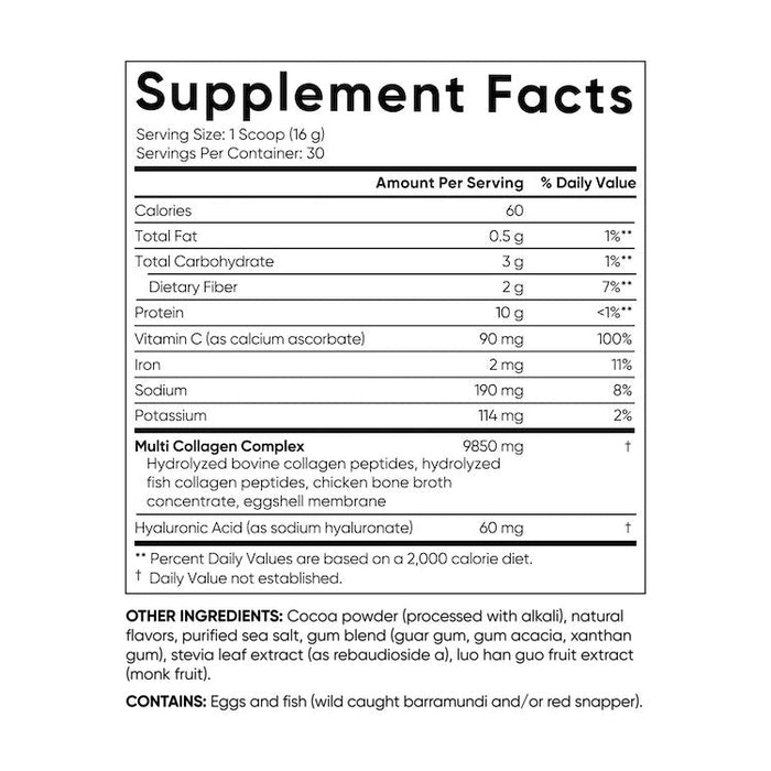 Sports Research Multi Collagen Protein Powder (Type I, II, III, V, X) + Vitamin C