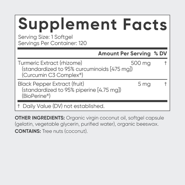 Sports Research C3 Complex Turmeric Curcumin With BioPerine 500MG