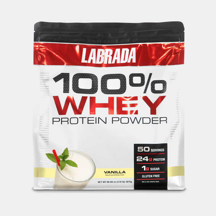 Labrada Nutrition 100% Whey Protein 50 Servings, Gluten Free 29g Protein