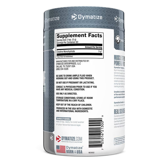 Dymatize Micronized Creatine 300g, 60 Serving Unflavored 5g Creatine