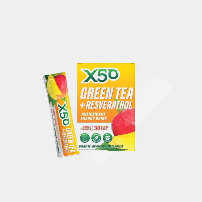 X50 Green Tea + Resveratrol 30 Servings Antioxidant Energy Drink