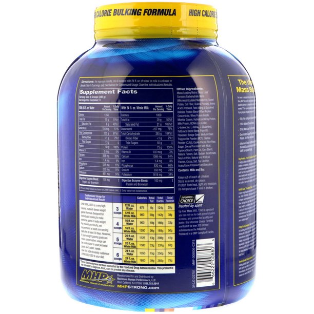 MHP Up Your Mass XXXL 1350, The Ultimate Mass BUilding Weight Gainer