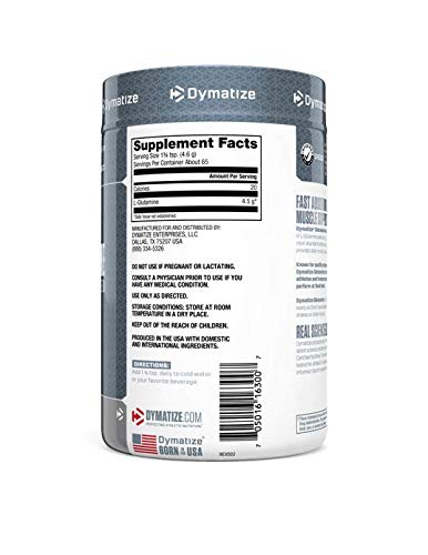 Dymatize Micronized Glutamine 300g, Unflavored contains 100% L-Glutamine