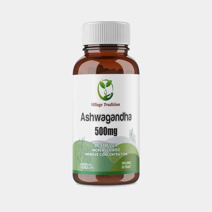 Village Tradition Ashwagandha Power 500mg 100 Veg Tablets