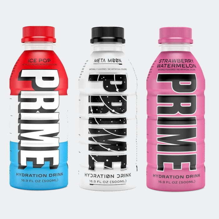 Prime Hydration Drink, 500ml, 3 Flavors Variety Pack