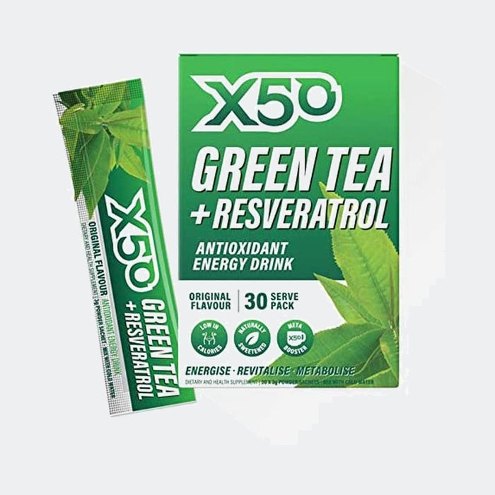 X50 Green Tea + Resveratrol 30 Servings Antioxidant Energy Drink