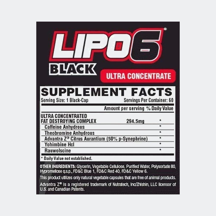 Nutrex Research Lipo6 Black 60 Liquid Capsules, Weight Loss Support