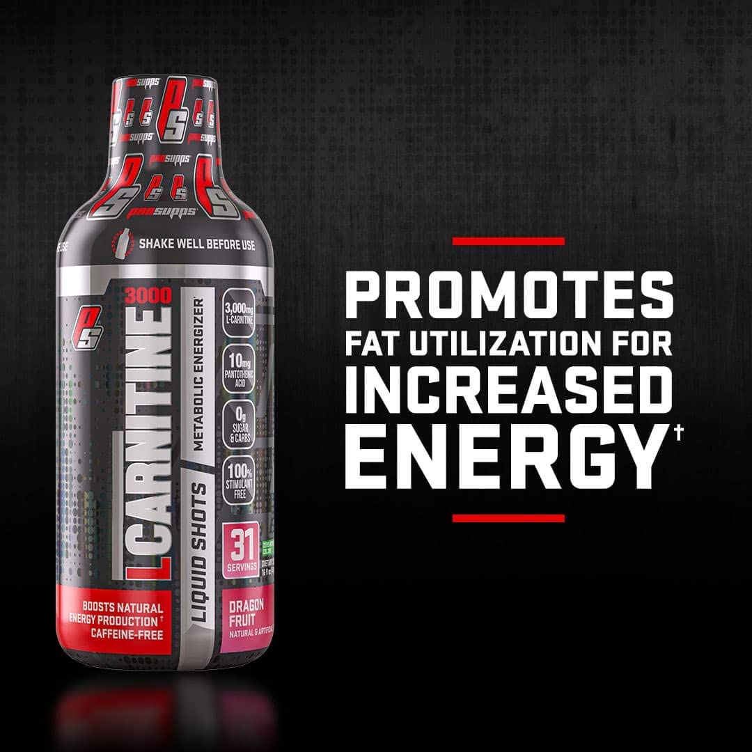 ProSupps L-Carnitine 3000 Liquid Shots 31 Servings, Metabolic Energizer