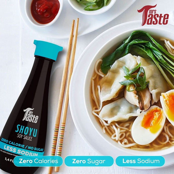 Mrs Taste Sugar Free Soy Sauce 160ml, Zero Calories, Low Sodium, Zero Sugar