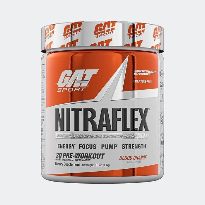 GAT Sport Nitraflex 30 Servings, Testosterone Enhancing Pre-workout Powder