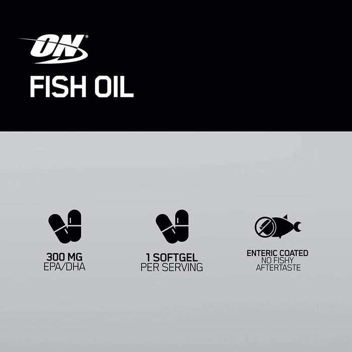 Optimum Nutrition Fish Oil 100 Softgels, Essential fats EPA & DHA