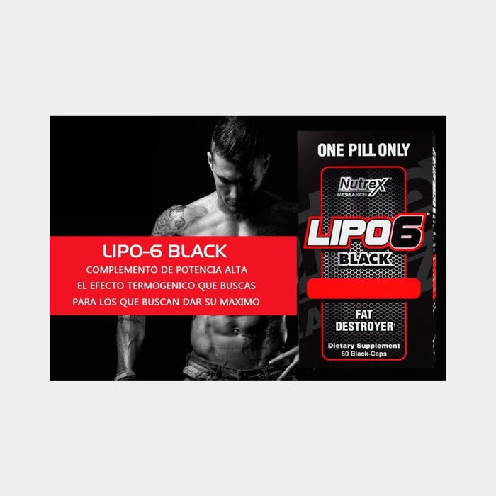 Nutrex Research LIPO-6 Black 120 Capsules, Powerful weight Loss Support