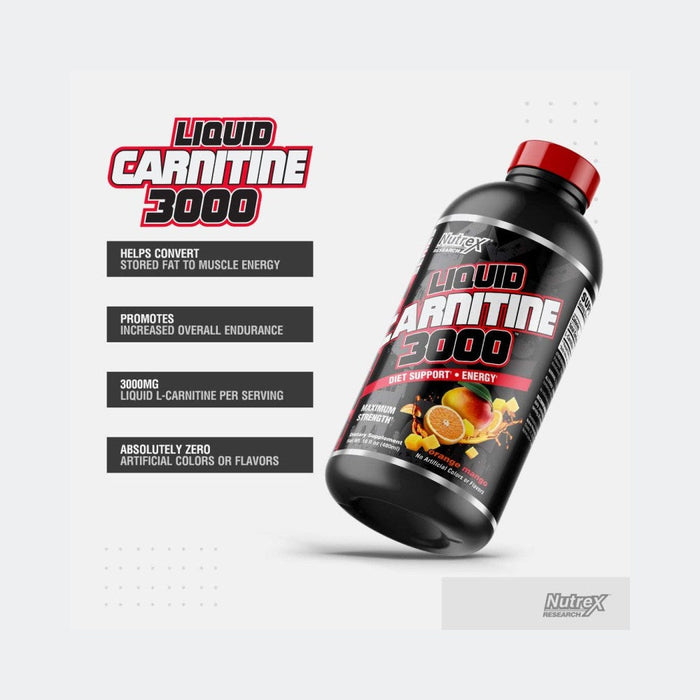 Nutrex Research Liquid Carnitine 3000 16 Fl Oz