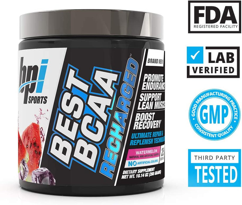 BPI Sports Best BCAA Recharged 30 Servings Watermelon Flavor