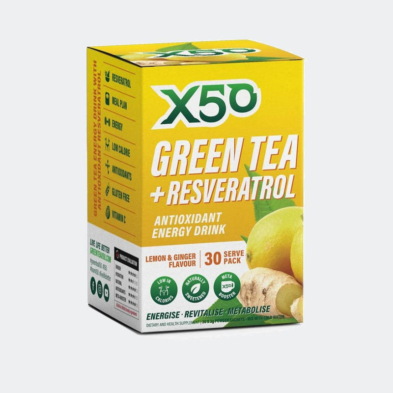 X50 Green Tea + Resveratrol 30 Servings Antioxidant Energy Drink