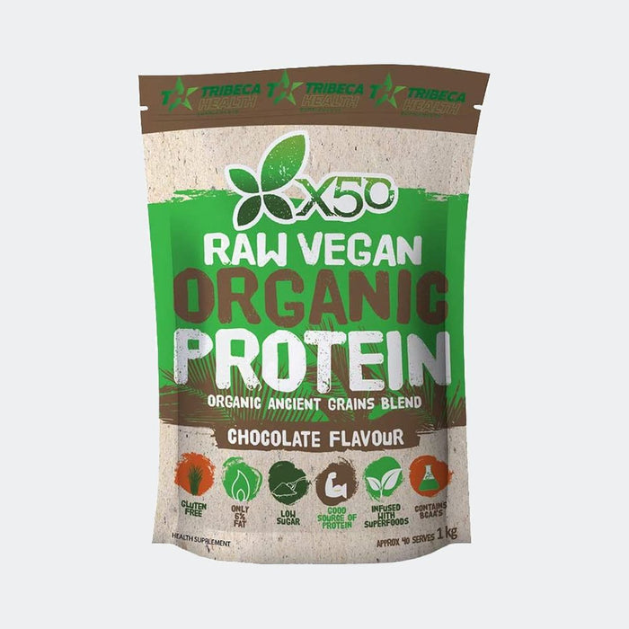 X50 Raw Vegan Organic Protein 1kg, Organic Ancient Grains Blend