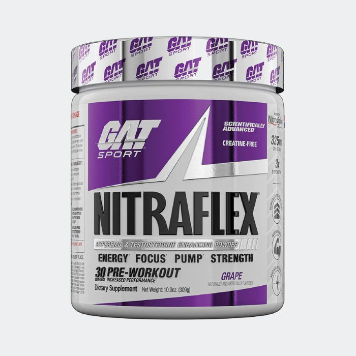 GAT Sport Nitraflex 30 Servings, Testosterone Enhancing Pre-workout Powder