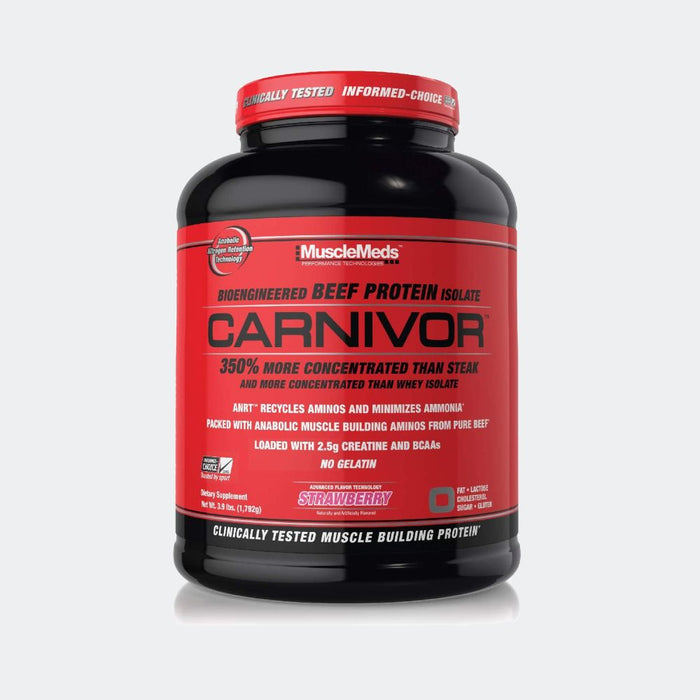 MuscleMeds Carnivor Beef Protein Isolate Powder, Loaded With 2.5g Creatine