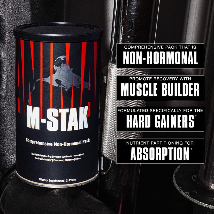 M Stack Workout Universal Nutrition Animal M Stak 21 Packs, Complete Non-Hormonal Pack ...
