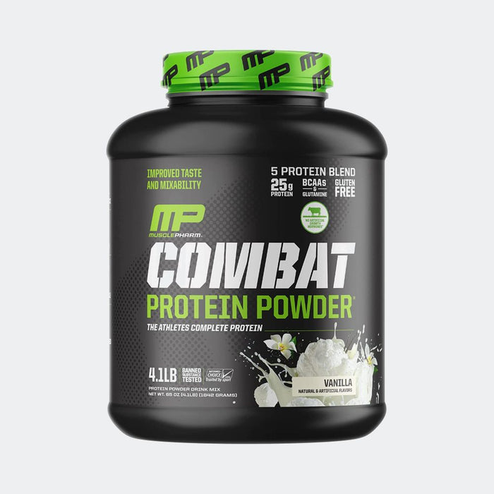 MusclePharm Combat Protein Powder 4lb, wpi Digests and Absorbs Rapidly