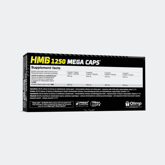 Olimp HMB 1250 Mega Caps 120 Capsules, Helps to Development of Lean Body Mass